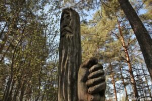 Medinė skulptūra Rozalimo miško parko pažintiniame take