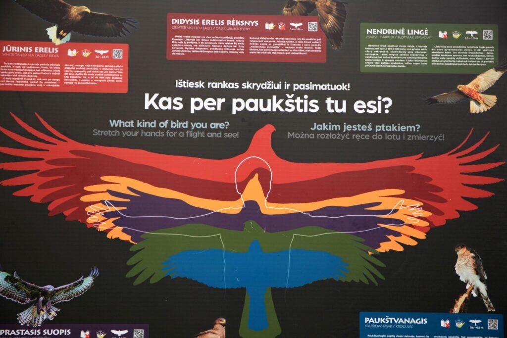 Kas per paukštis esi? Tako informacinis stendas